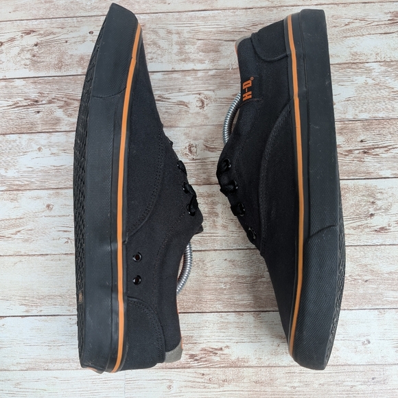 Harley Davidson Canvas Black Orange Sneakers Tennis Shoes Men's Size 10 H-D - Picture 9 of 14